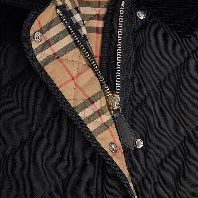 BURBERRY CORDUROY-TRIMMED QUILTED SHELL JACKET 8078519